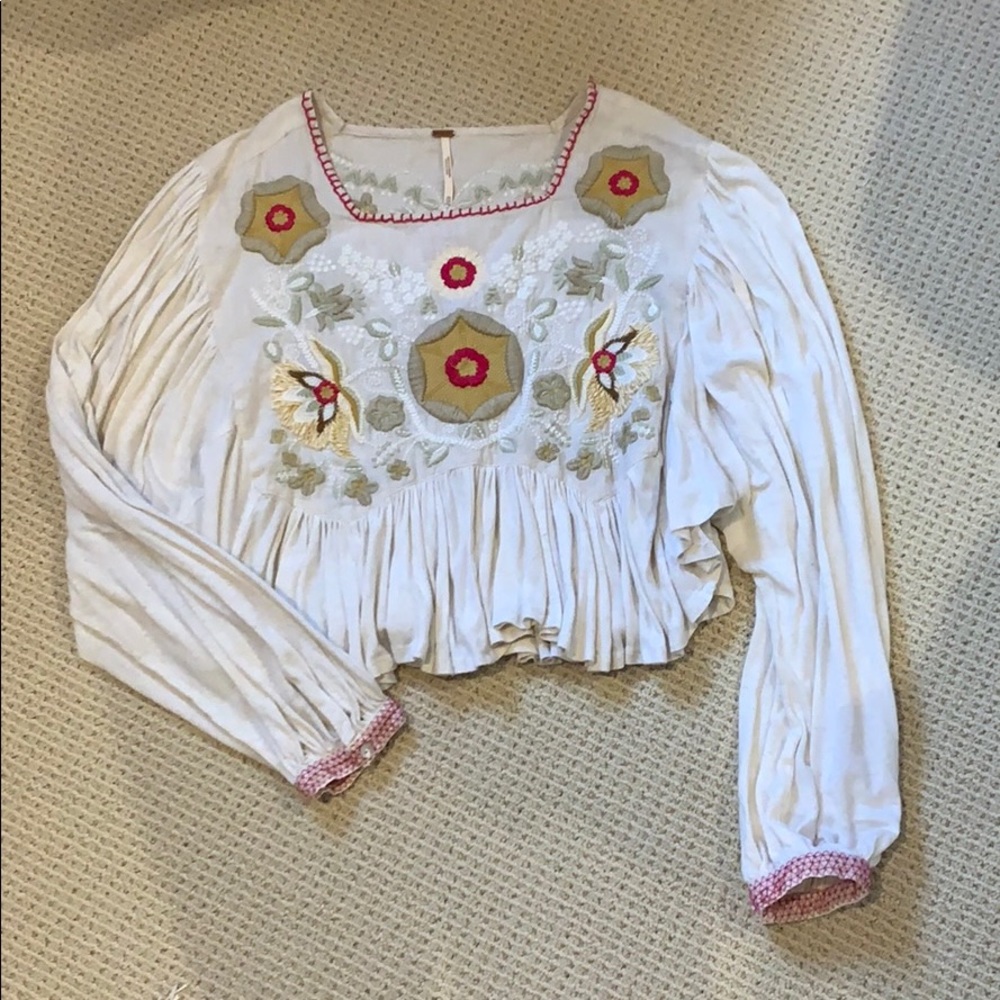 Free people embroidered blouse